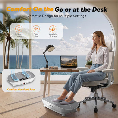 Vibration Plate Exercise Machine – Full Body Workout Platform with Remote Control & Timer Display