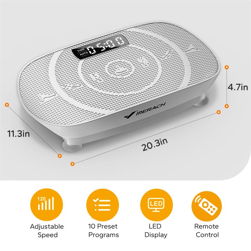 Vibration Plate Exercise Machine – Full Body Workout Platform with Remote Control & Timer Display