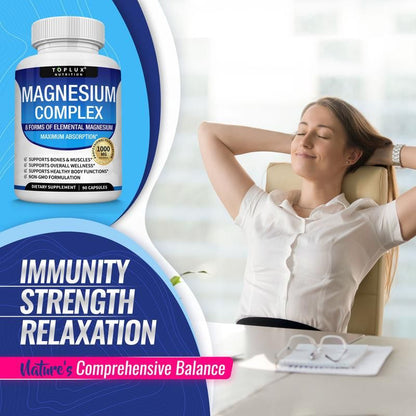 Magnesium Complex 1000MG – Advanced 8-in-1 High Absorption Formula