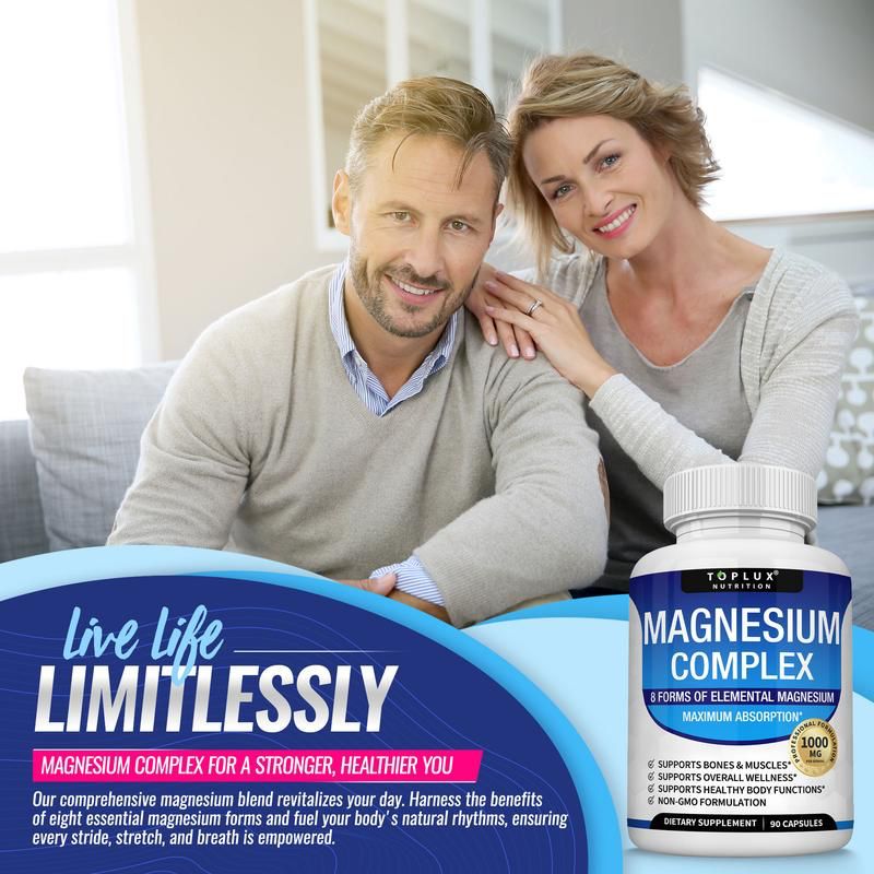 Magnesium Complex 1000MG – Advanced 8-in-1 High Absorption Formula