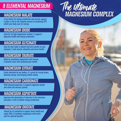Magnesium Complex 1000MG – Advanced 8-in-1 High Absorption Formula