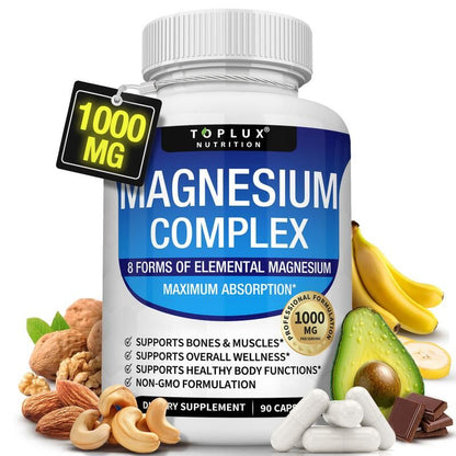 Magnesium Complex 1000MG – Advanced 8-in-1 High Absorption Formula