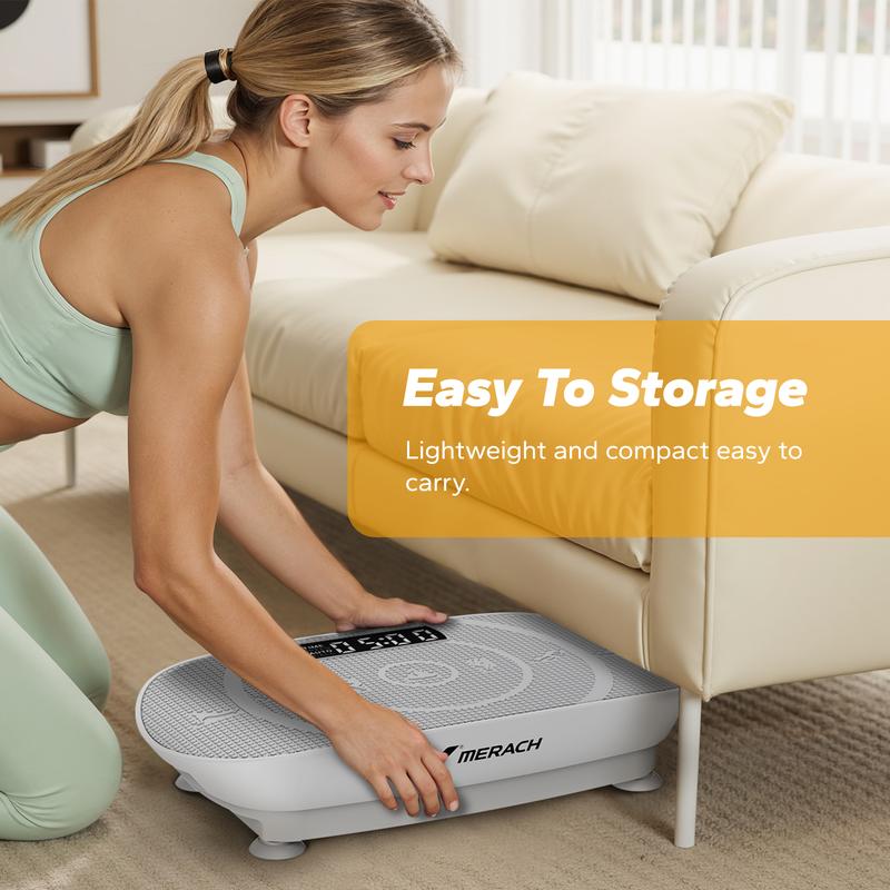 Vibration Plate Exercise Machine – Full Body Workout Platform with Remote Control & Timer Display