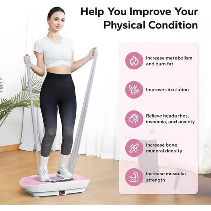 Vibration Plate Exercise Machine – Full Body Workout Platform with Remote Control & Timer Display