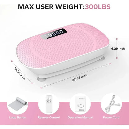 Vibration Plate Exercise Machine – Full Body Workout Platform with Remote Control & Timer Display